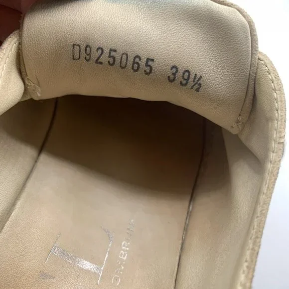 AGL Attilio Giusti Leombruni Low-Top Sneakers Patent-Toe Suede Beige Size 39.5 - Picture 6 of 7